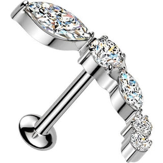 Labret zirconias Push-In