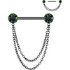 Titanio Piercing Pezón Colgante con circonita Push In Pezón