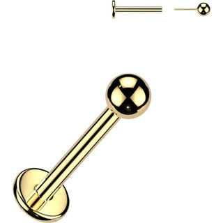 Titanium Labret Ball Push-In