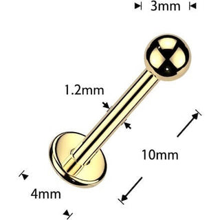 Titanium Labret Ball Push-In