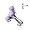 Titanium Labret 3 Opal Silver Push-In