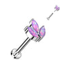 Titanium Labret Marquise Cut Zirconia Push-In