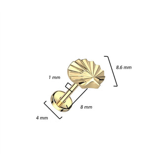Titanium Labret Shell Push-In