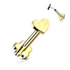 Titanium Labret Heart Flower Base Push-In