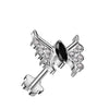Titanium Labret Butterfly Zirconia Push-In