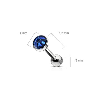 Barbell Ball Zirconia Flat