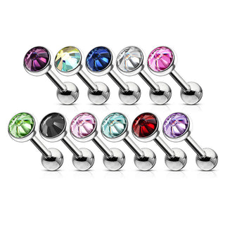 Barbell Ball Zirconia Flat