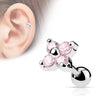 Barbell Flower Zirconia