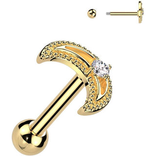 Barbell moon zirconia