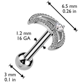 Barbell moon zirconia