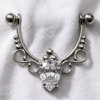 Nipple Piercing Drops dangle Zirconia – getragen