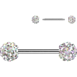 Nipple Piercing ferido crystal balls