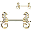 Nipple Piercing gecko zirconia