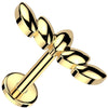Labret leaf marquise cut Internally Threaded