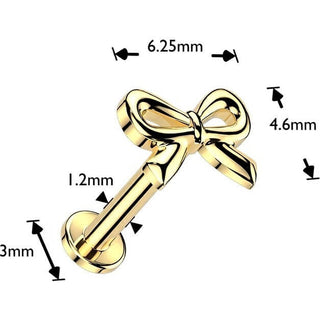 Labret ribbon Internally Threaded