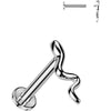 Labret slithering snake Internally Threaded