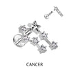Signo del zodiaco Circonita Plata Rosca interna Labret