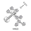 Signo del zodiaco Circonita Plata Rosca interna Labret