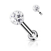 Labret Zirconia Ball Internally Threaded