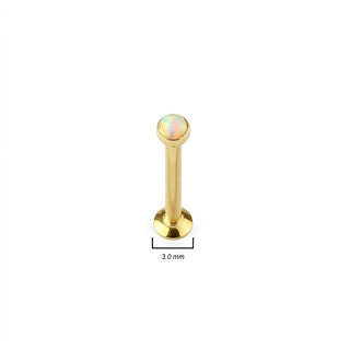 Labret Opal Flat Internally Threaded