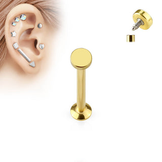 Labret Round Flat Internally Threaded