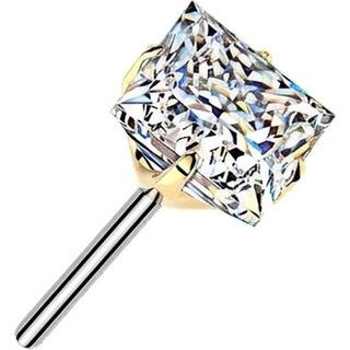 Titanium Top top square moissanite Push-In