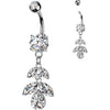 Belly Button Piercing Marquise Teardrop Vine Dangle