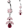 Belly Button Piercing Marquise Teardrop Vine Dangle