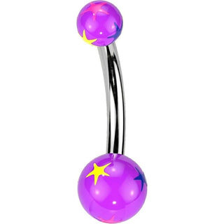 Belly Button Piercing Acrylic Starbust Ball