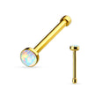 Nose Stud Opal Round Flat