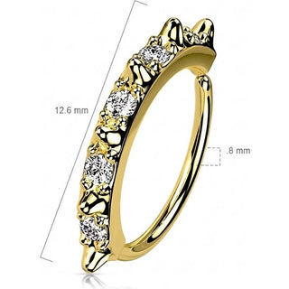 Ring Spiked Zirconia Bendable
