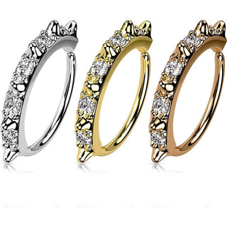 Ring Spiked Zirconia Bendable