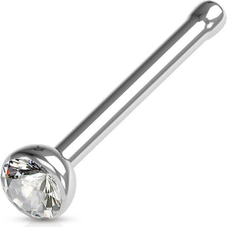 Nose Stud Zirconia Silver