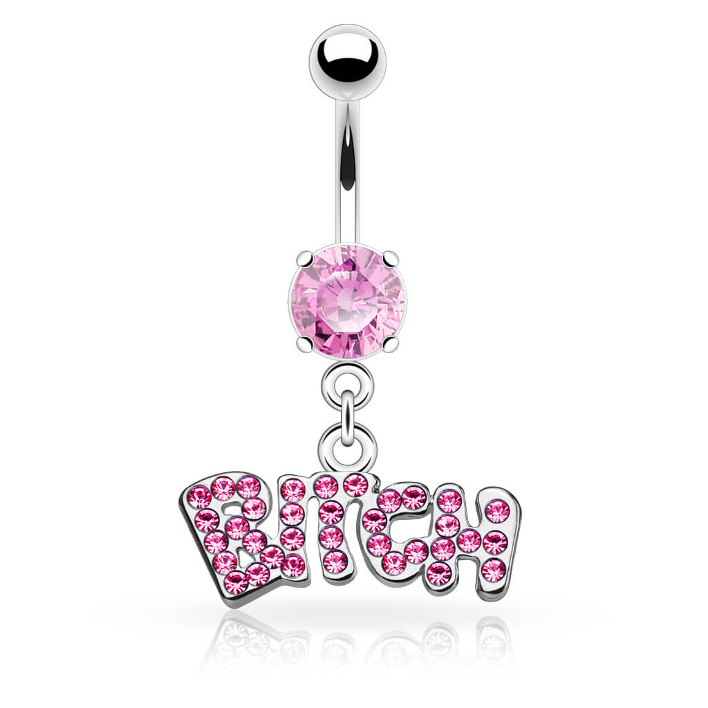 Dochais - Set De 8 Piercings De Ombligo En Acero Inoxidable 316L Con Zirconias - Color Oro Rosa - 14G 10mm