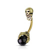 Piercing ombligo Calavera Garra Plata