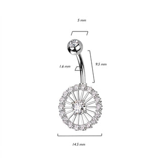 Belly Button Piercing Wheel Zirconia