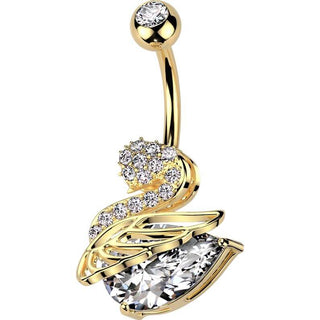 Piercing ombligo Cisne de circonita