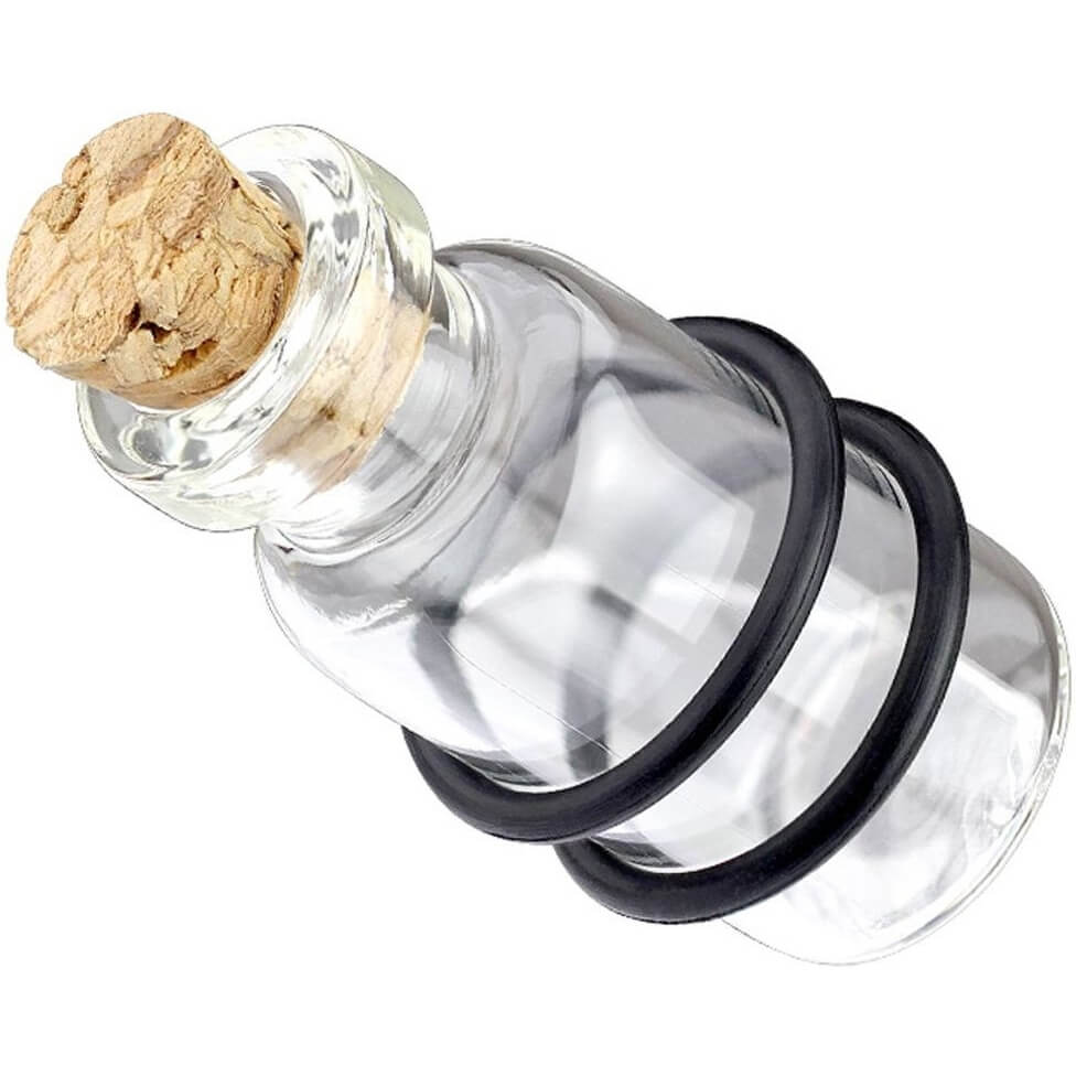 Cristal Plug Botella de vidrio con junta tórica de silicona – PiercingXXL