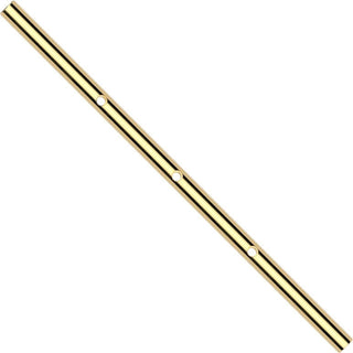 Titanium Base barbell pin with 3 holes Internally Threaded