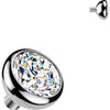 Top Top Bezel Setting Zirconia Ball Internally Threaded