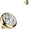 Top Top Bezel Setting Zirconia Ball Internally Threaded
