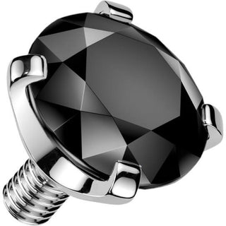 Top Top Prong Setting Cubic Zirconia Internally Threaded