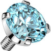 Top Top Prong Setting Cubic Zirconia Internally Threaded