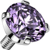 Top Top Prong Setting Cubic Zirconia Internally Threaded