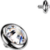 Top Top Flat Bezel Setting Zirconia Disc Internally Threaded