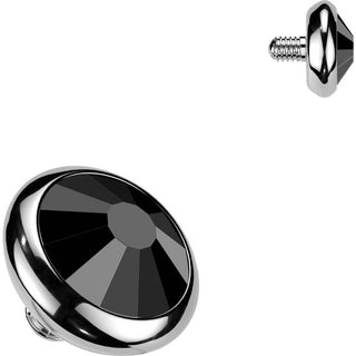 Top Top Flat Bezel Setting Zirconia Disc Internally Threaded