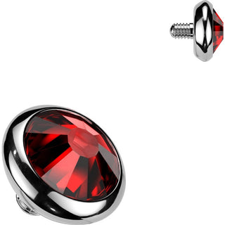 Top Top Flat Bezel Setting Zirconia Disc Internally Threaded