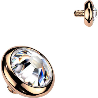 Top Top Flat Bezel Setting Zirconia Disc Internally Threaded