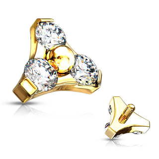 Top top triangle zirconia Internally Threaded