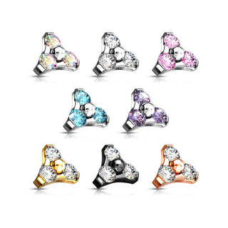 Top top triangle zirconia Internally Threaded